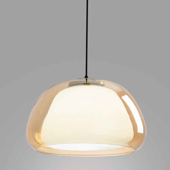 Nowoczesna lampa wisząca ze szkła mlecznego