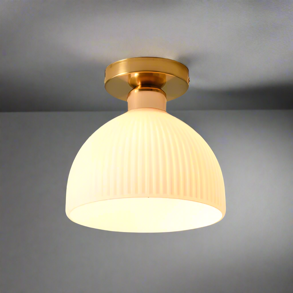Nowoczesna Mleczna Biała Szklana Lampa sufitowa