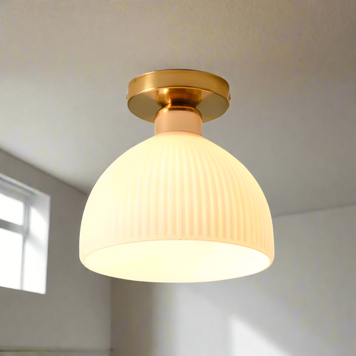 Nowoczesna Mleczna Biała Szklana Lampa sufitowa