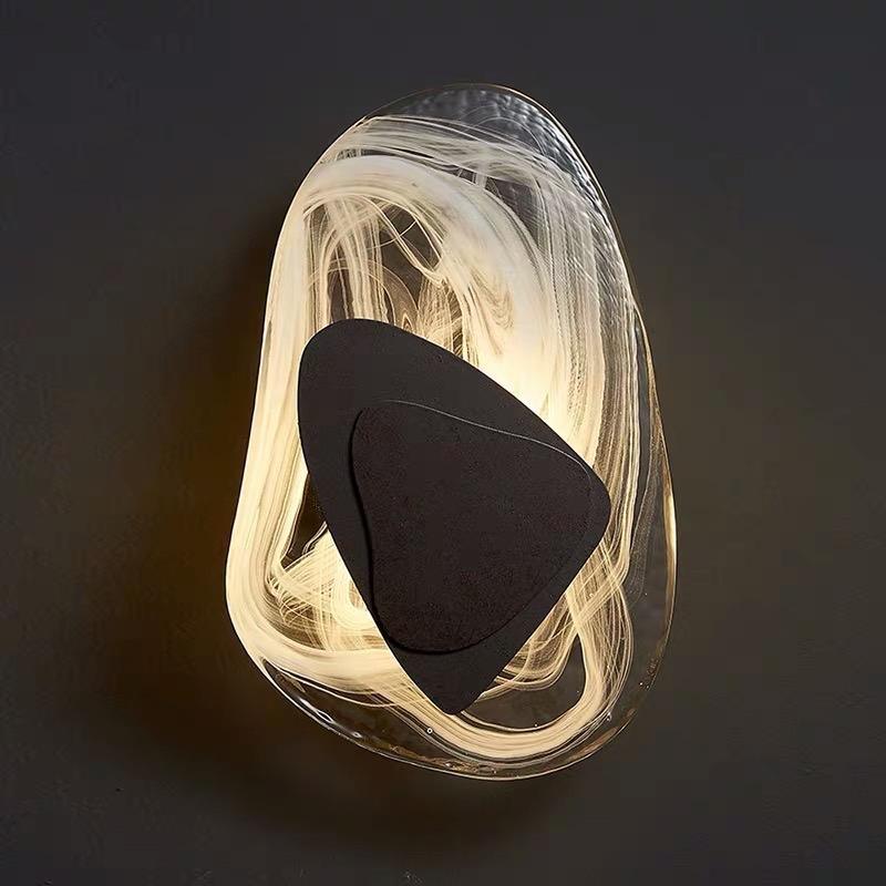 Kreatywna Szklana Nowoczesna Lampa LED na Ścianę