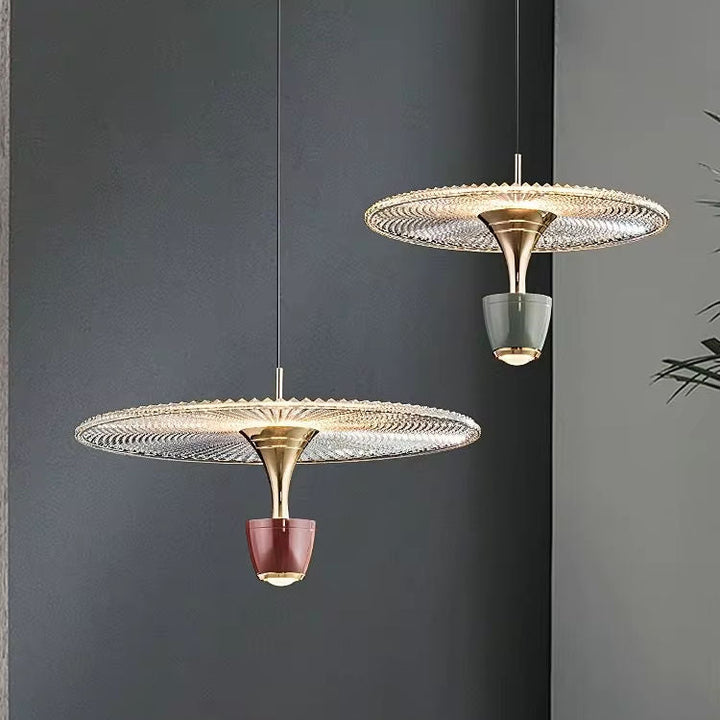 Nowoczesna Lampa Wisząca w Kształcie Dysku LED