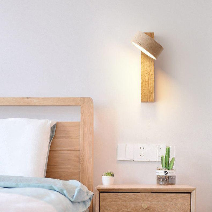 Lampa ścienna Wabi Sabi Travertyn Łamany biały