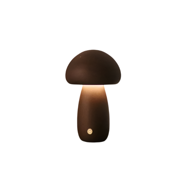 Ładowalna Drewniana Lampa Grzybowa