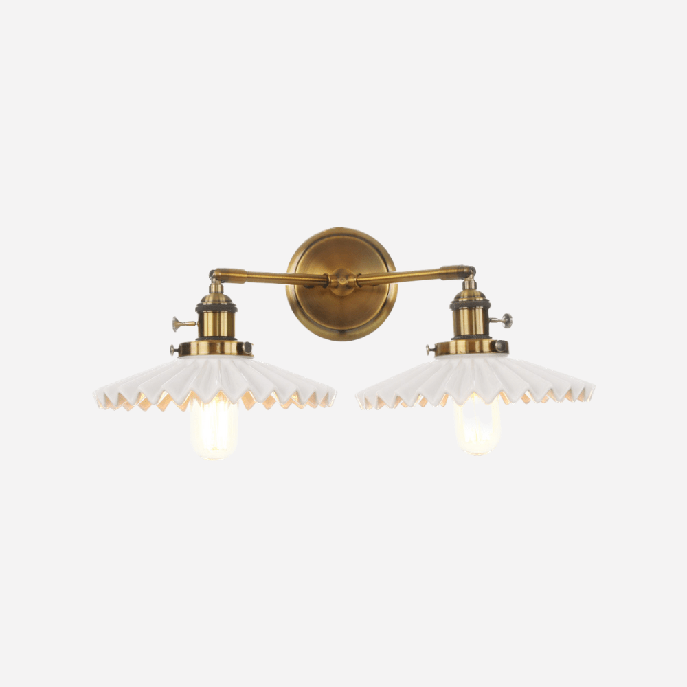 Antyczna ceramiczna podwójna lampa