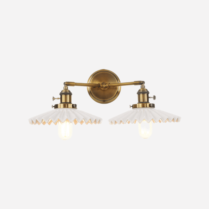Antyczna ceramiczna podwójna lampa