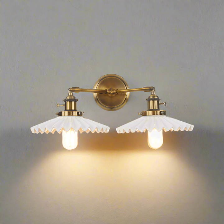 Antyczna ceramiczna podwójna lampa