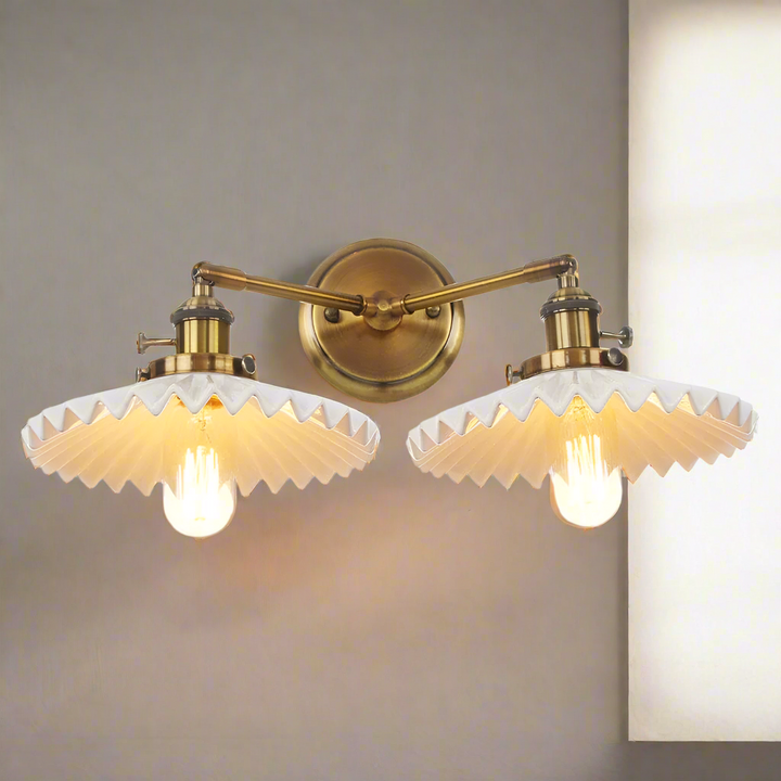 Antyczna ceramiczna podwójna lampa