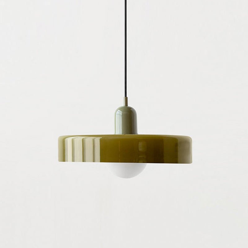 Lampa wisząca Bauhaus z kolorowego szkła