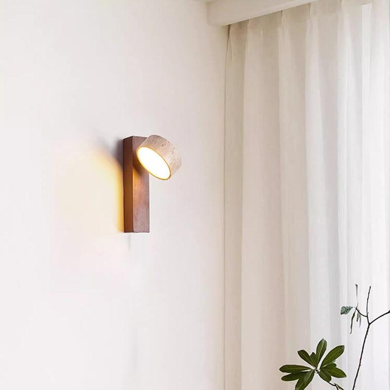 Lampa ścienna Wabi Sabi Travertyn Łamany biały