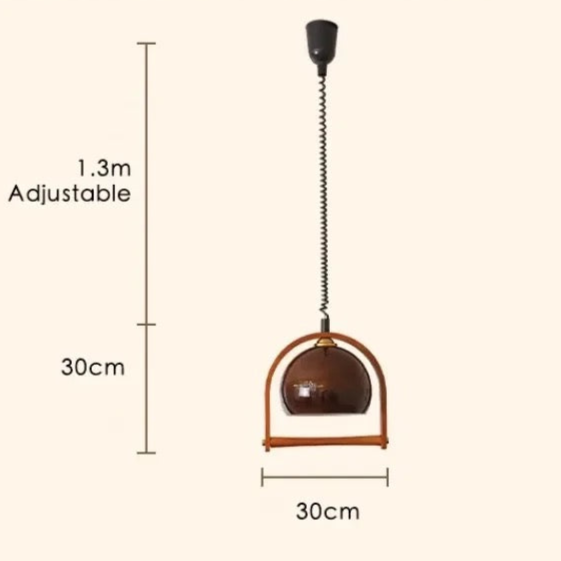 Vintage Bauhaus drewniane lampy wiszące