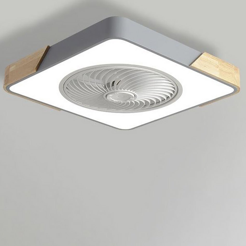 Stylowy wentylator sufitowy LED bez łopatek