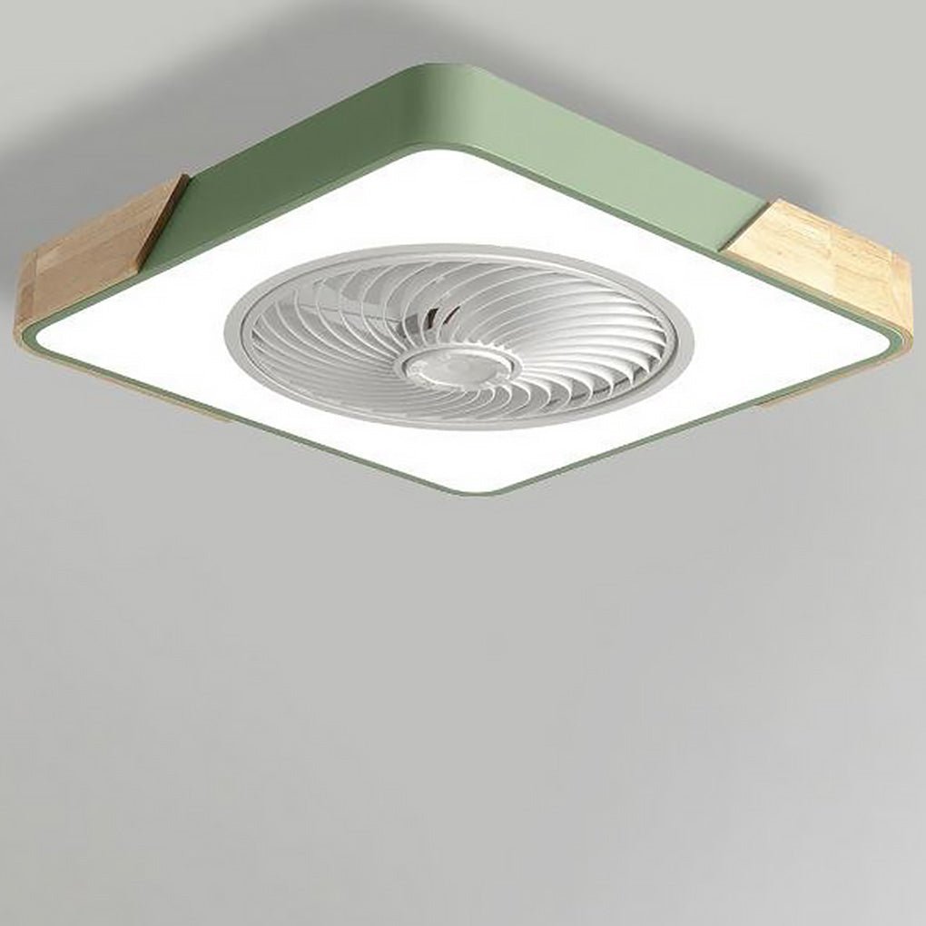 Stylowy wentylator sufitowy LED bez łopatek