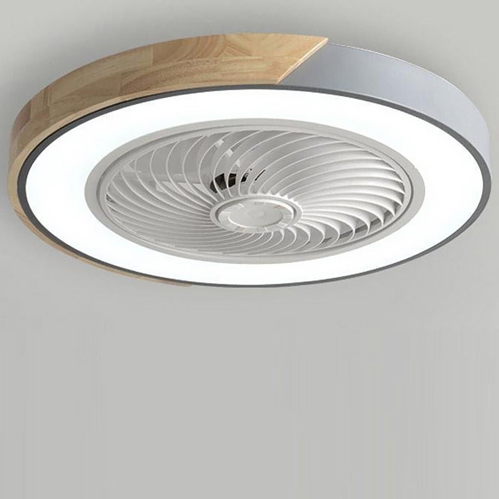 Stylowy wentylator sufitowy LED bez łopatek