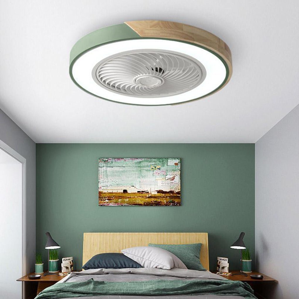 Stylowy wentylator sufitowy LED bez łopatek