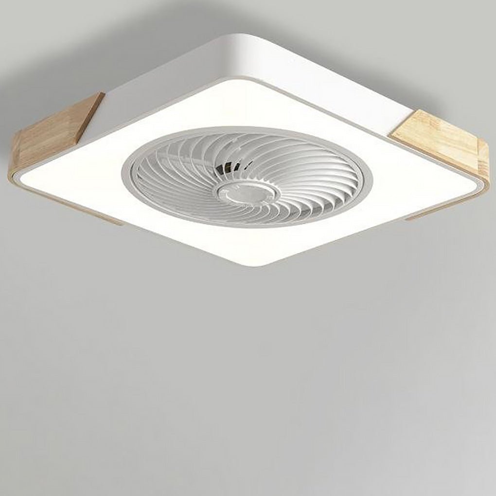 Stylowy wentylator sufitowy LED bez łopatek