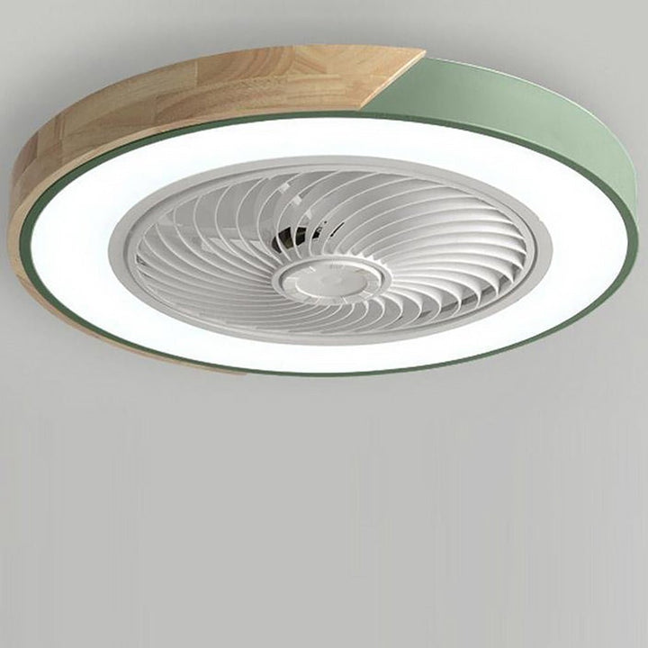 Stylowy wentylator sufitowy LED bez łopatek