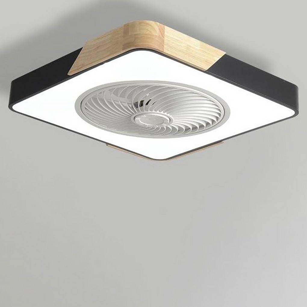 Stylowy wentylator sufitowy LED bez łopatek