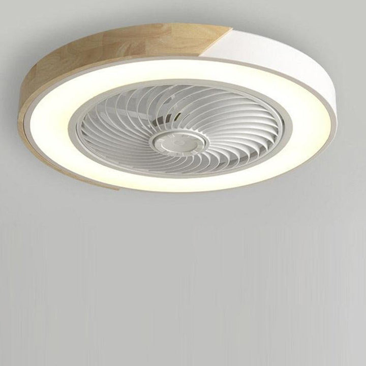 Stylowy wentylator sufitowy LED bez łopatek