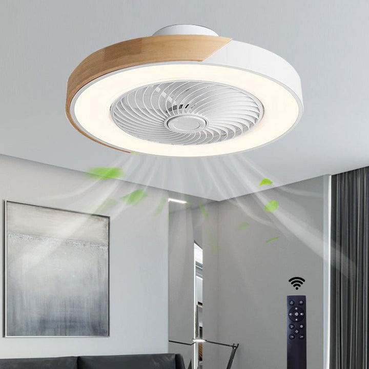 Stylowy wentylator sufitowy LED bez łopatek