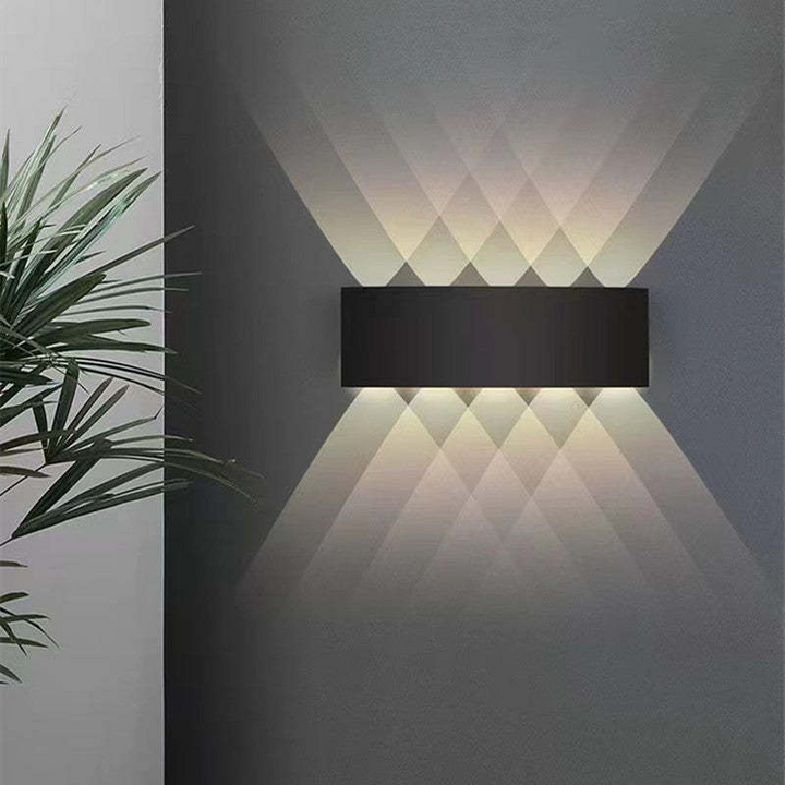 Zewnętrzna wodoodporna aluminiowa lampa LED na ścianę