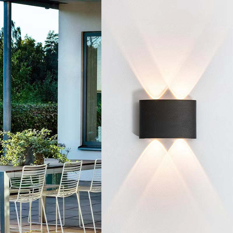 Zewnętrzna wodoodporna aluminiowa lampa LED na ścianę