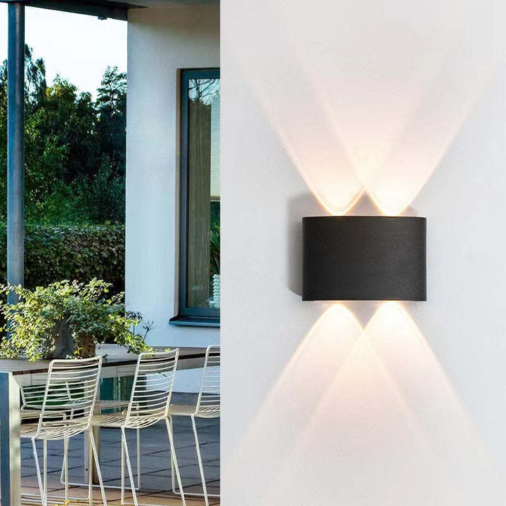 Zewnętrzna wodoodporna aluminiowa lampa LED na ścianę
