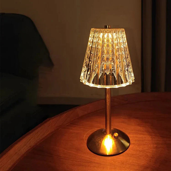 Krystaliczna Bezprzewodowa Lampa Stołowa
