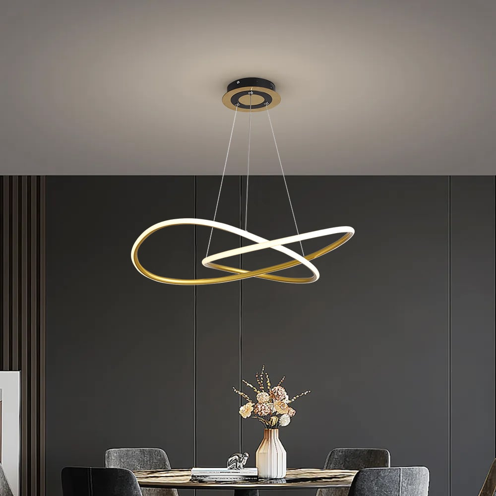 Minimalistyczna Złota Lampa Wisząca LED