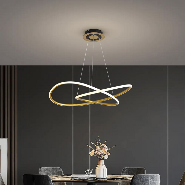 Minimalistyczna Złota Lampa Wisząca LED