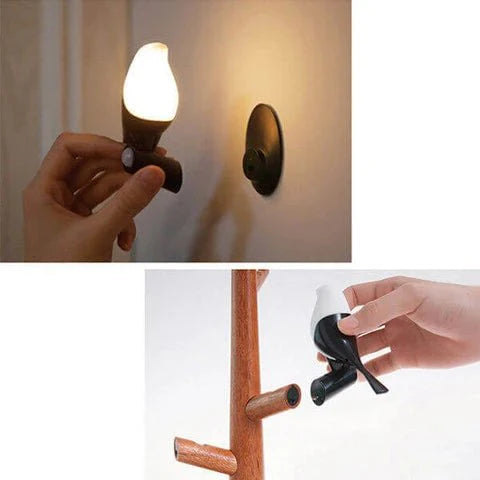 Ekster Drewniana Lampa LED z Czujnikiem i Ładowaniem
