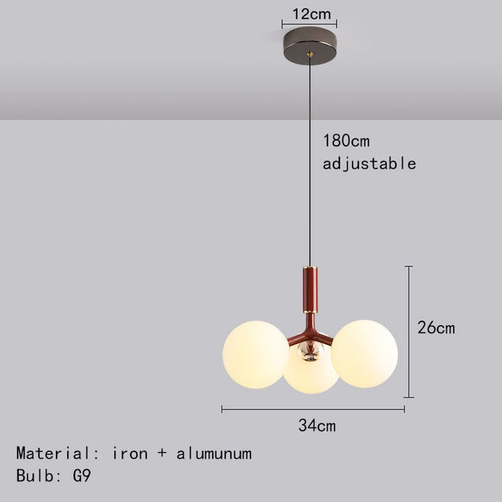 Luksusowa szklana lampa wisząca w stylu nordyckim