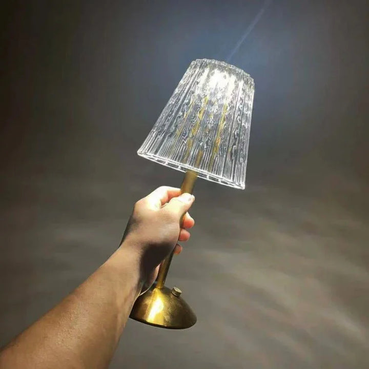 Krystaliczna Bezprzewodowa Lampa Stołowa