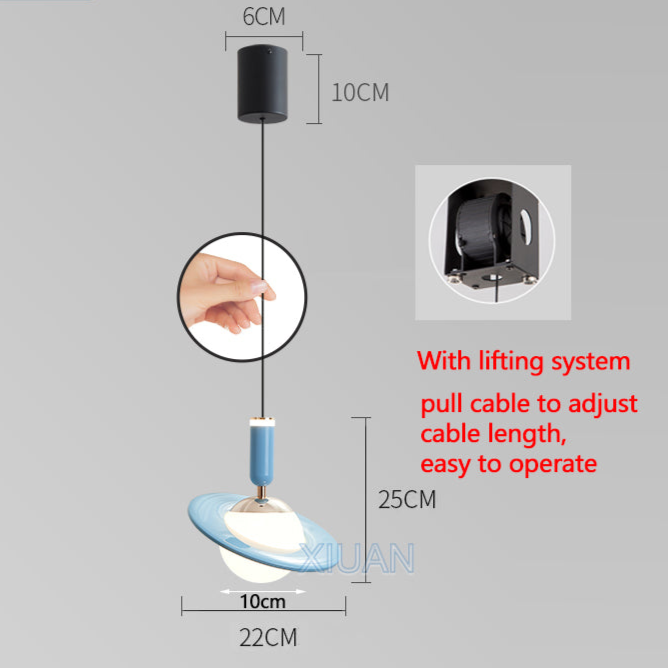 Lampa Wisząca Saturnus Design