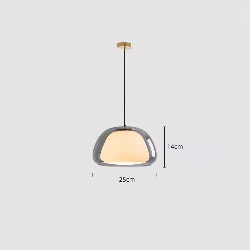 Nowoczesna lampa wisząca ze szkła mlecznego