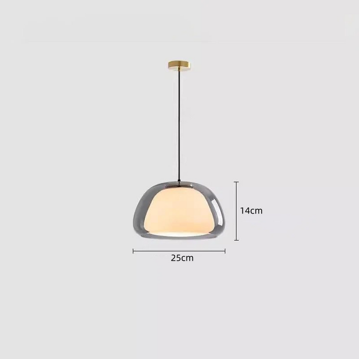 Nowoczesna lampa wisząca ze szkła mlecznego