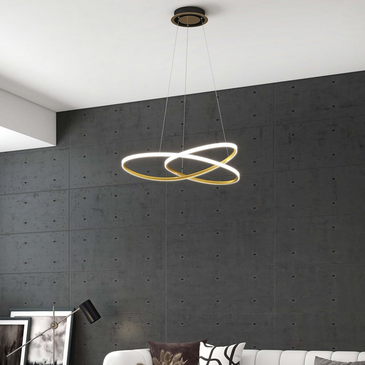 Minimalistyczna Złota Lampa Wisząca LED