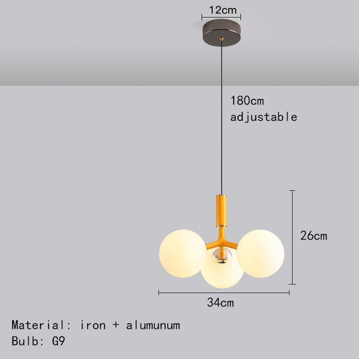 Luksusowa szklana lampa wisząca w stylu nordyckim