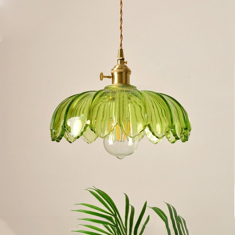 Vintage szklana lampa wisząca