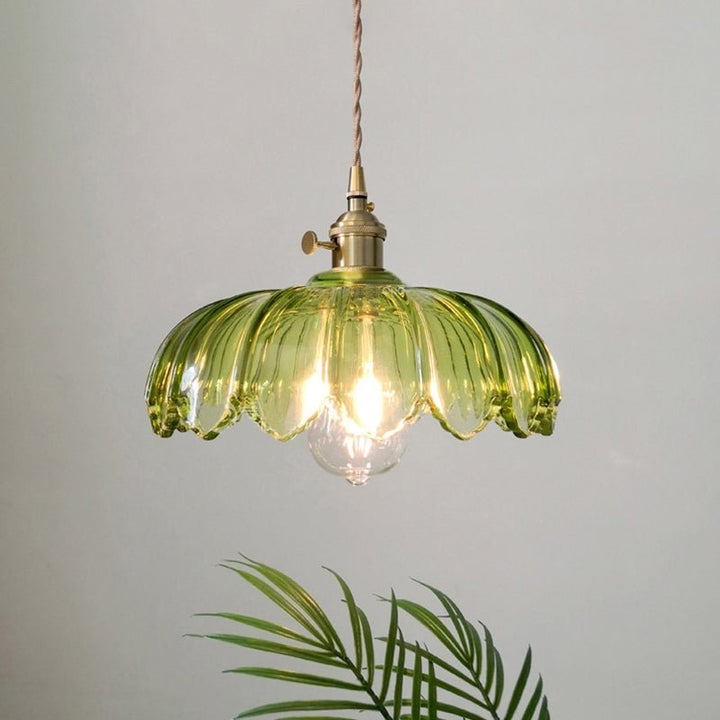 Vintage szklana lampa wisząca