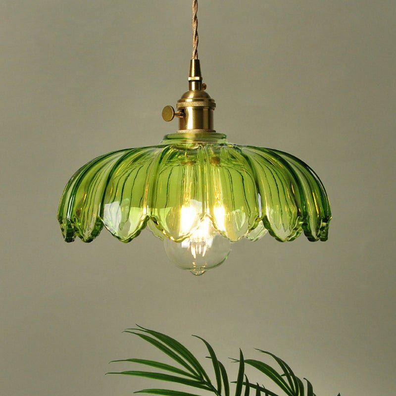Vintage szklana lampa wisząca