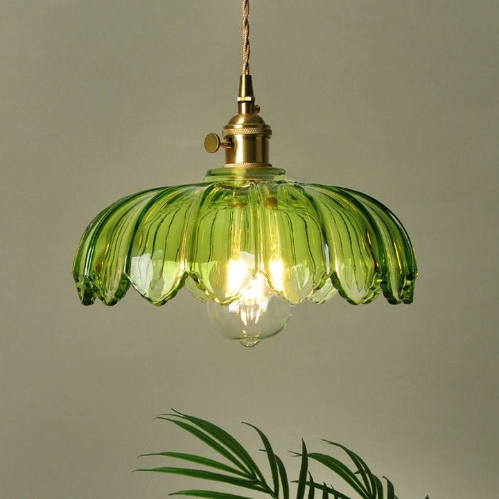 Vintage szklana lampa wisząca