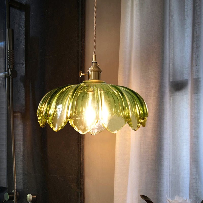 Vintage szklana lampa wisząca