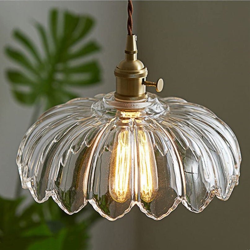 Vintage szklana lampa wisząca
