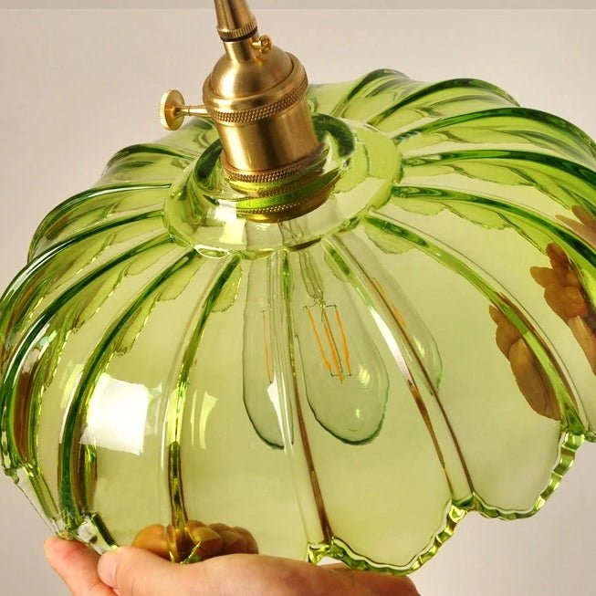 Vintage szklana lampa wisząca