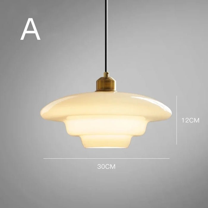 Biała Szklana Lampa Wisząca