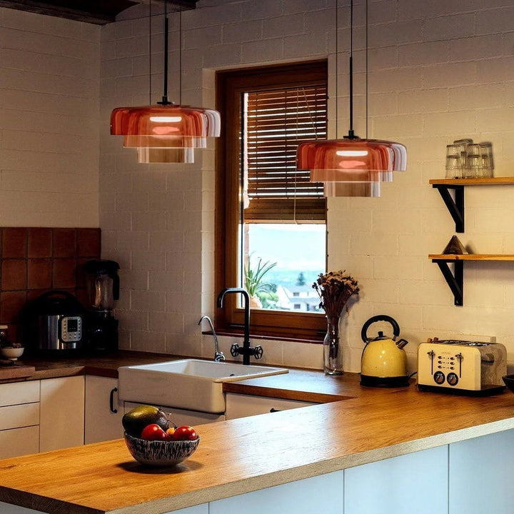 Szklana Lampa Sufitowa
