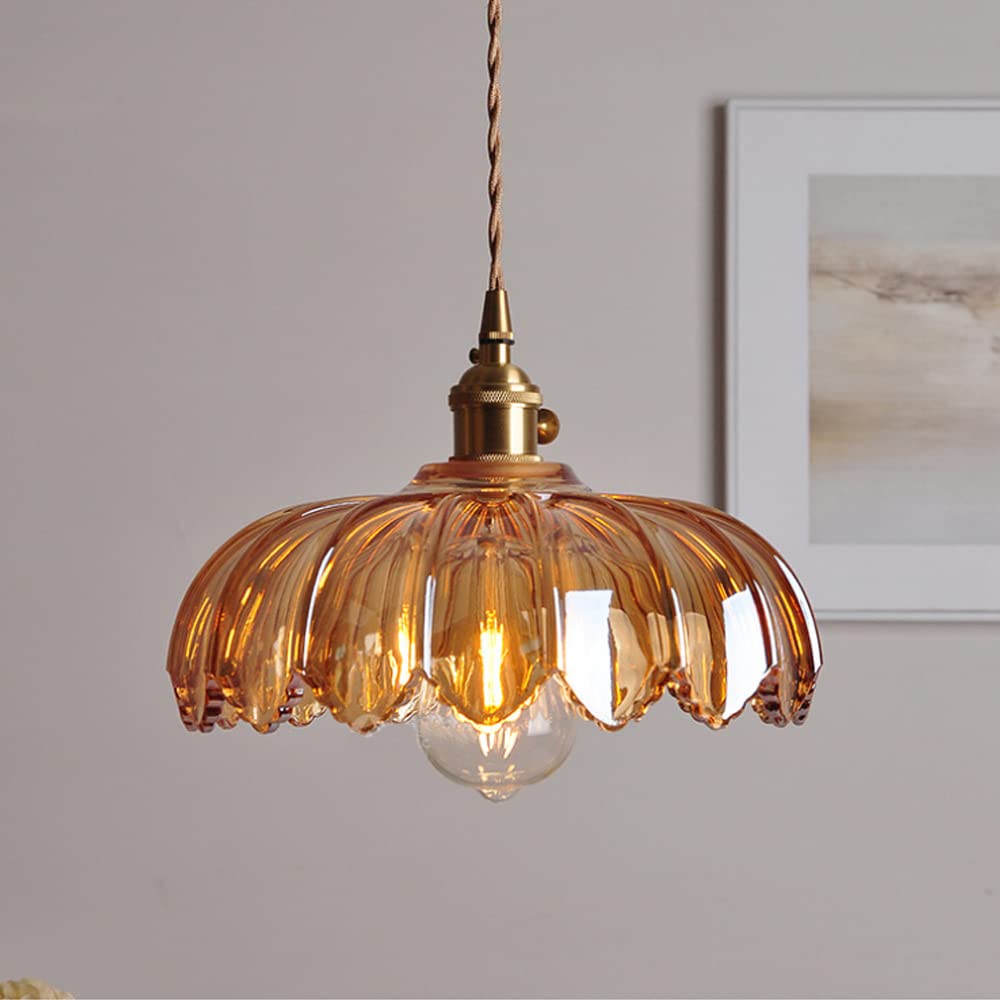 Vintage szklana lampa wisząca