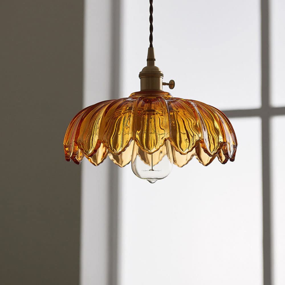 Vintage szklana lampa wisząca