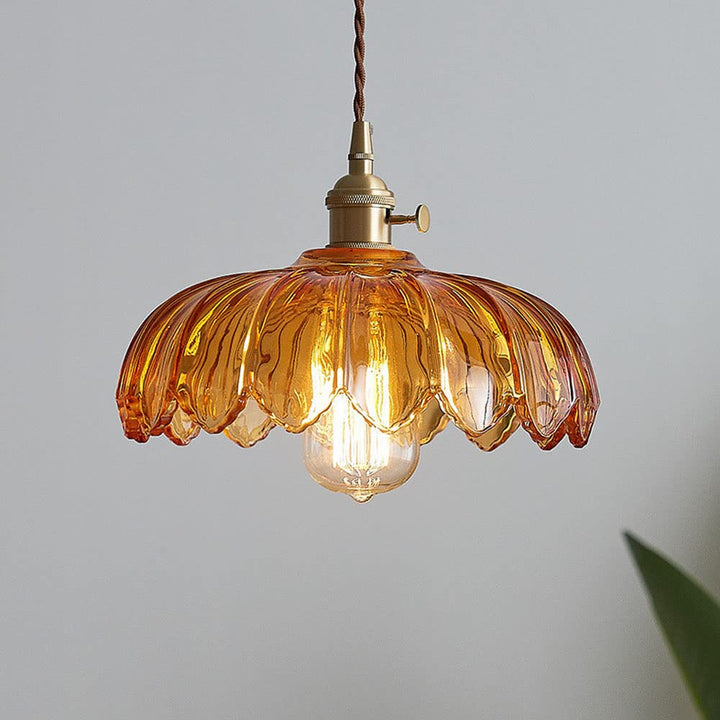 Vintage szklana lampa wisząca