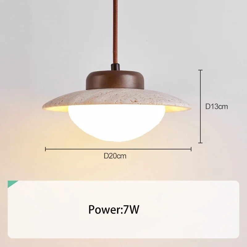 Lampa wisząca Wandmoer z kamienia
